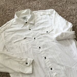 Paper denim and cloth casual button down shirt
